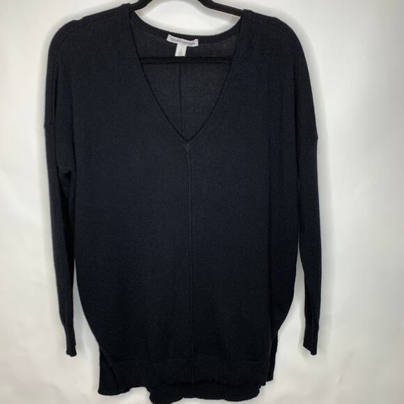 Autumn Cashmere Black Cashmere Sweater Sz Small - Picture 1 of 5
